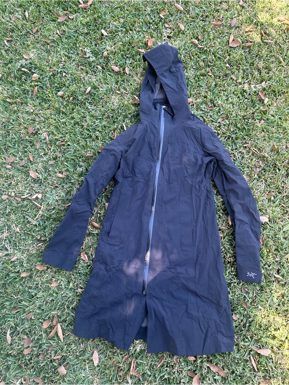 Arc'teryx Black Hooded Long Trench Coat